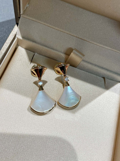 [Polaidi Jewelry]DREAM MOP 1 DIAMOND EARRINGS