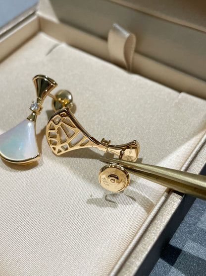 [Polaidi Jewelry]DREAM MOP 1 DIAMOND EARRINGS