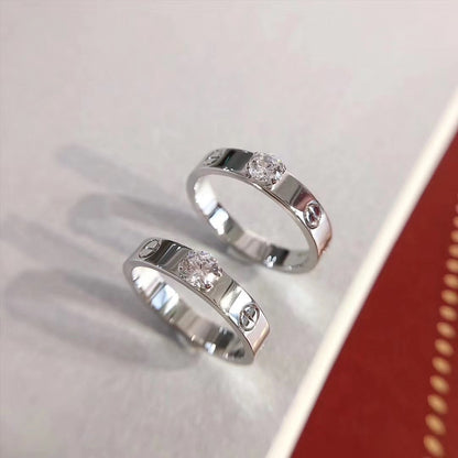 [：Polaidi Jewelry]LOVE RING 3.6MM 1粒ダイヤモンド