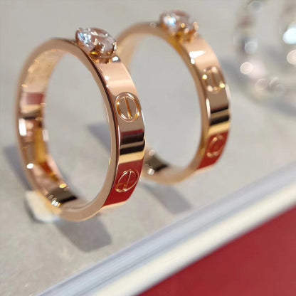 [：Polaidi Jewelry]LOVE RING 3.6MM 1粒ダイヤモンド