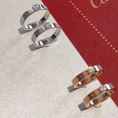 [：Polaidi Jewelry]LOVE RING 3.6MM 1粒ダイヤモンド