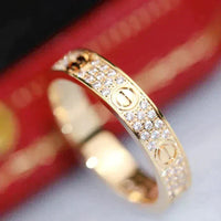 [Polaidi Jewelry ]LOVE RING 3.6MM DIAMOND PAVED