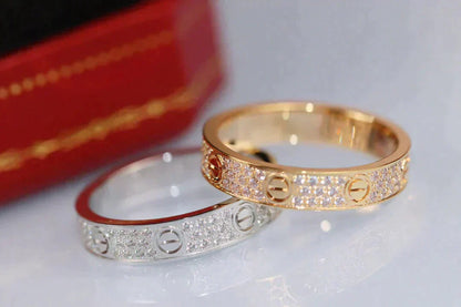 [Polaidi Jewelry]LOVE RING 3.6MM DIAMOND PAVED