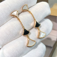 [Polaidi Jewelry ]DREAM EARRINGS 3 MOTIFS ONYX MOP PINK GOLD