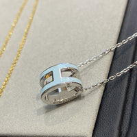 [Polaidi Jewelry ]POP H LIGHT BLUE NECKLACE