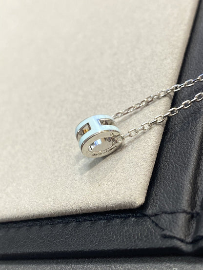 [Polaidi Jewelry]POP H LIGHT BLUE NECKLACE