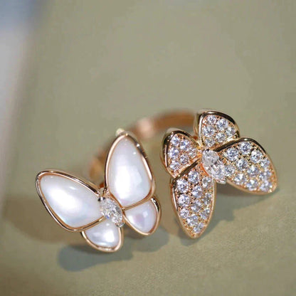 [Polaidi Jewelry]TWIN BUTTERFLY DIAMOND MOP RING