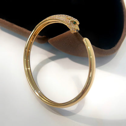 [Polaidi Jewelry]PANTHERE GOLD DIAMOND OPEN BRACELET