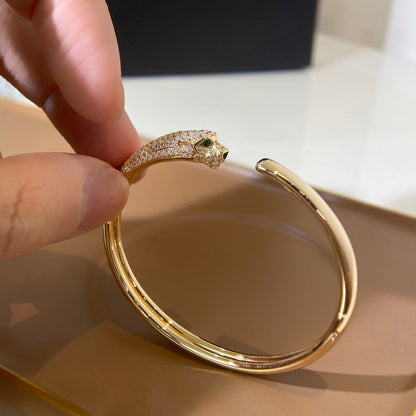 [Polaidi Jewelry]PANTHERE GOLD DIAMOND OPEN BRACELET