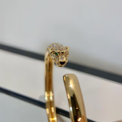 [Polaidi Jewelry]PANTHERE GOLD DIAMOND OPEN BRACELET