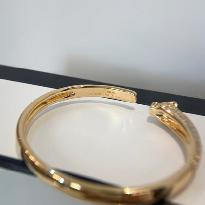 [Polaidi Jewelry]PANTHERE GOLD DIAMOND OPEN BRACELET