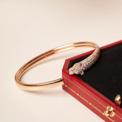 [Polaidi Jewelry]PANTHERE ROSE GOLD DIAMOND OPEN BRACELET