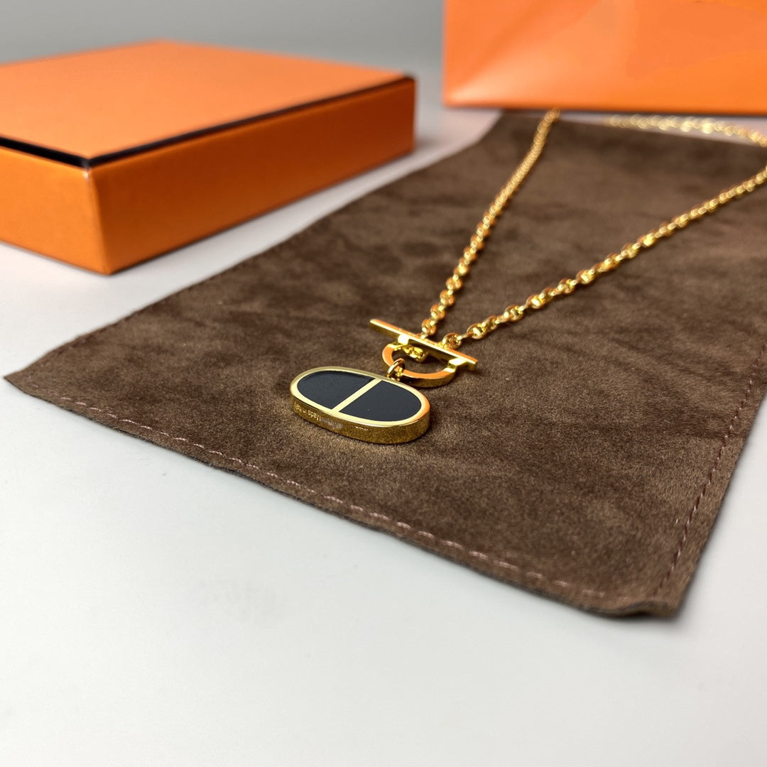 [Polaidi Jewelry]CHAINE VERSO BLACK CERAMIC NECKLACE