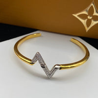 [Polaidi Jewelry ]VOLTE UPSITE DOWN DIAMOND GOLD OPEN BRACELET