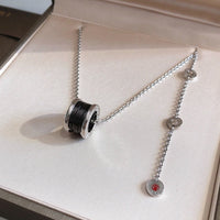 [Polaidi Jewelry ]ZERO 1 BLACK CERAMIC SILVER NECKLACE