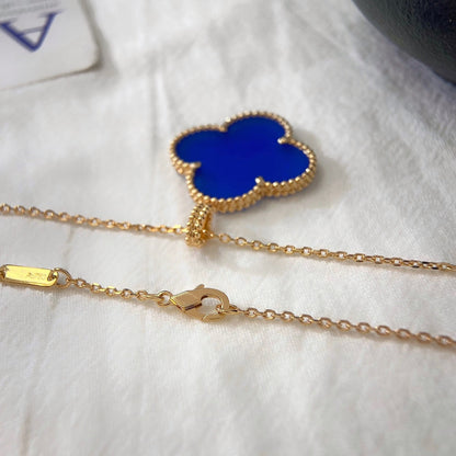 [Polaidi Jewelry]CLOVER 25MM NECKLACE TURQUOISE ROSE GOLD