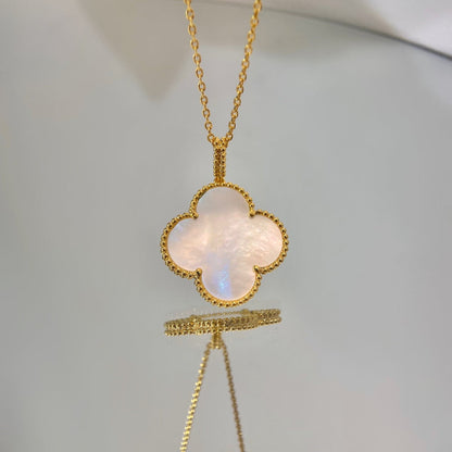 [：Polaidi Jewelry]CLOVER 25MM MOP LARGE PENDANT NECKLACE