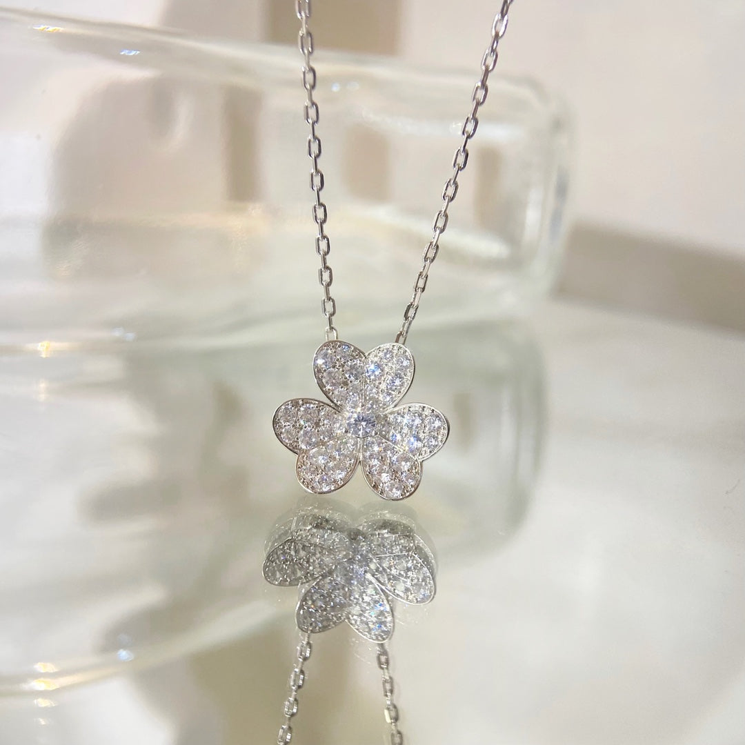 [：Polaidi Jewelry]FLOWER DIAMOND NECKLACE