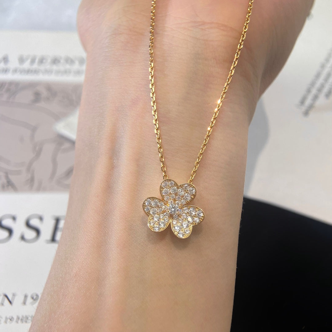 [：Polaidi Jewelry]FLOWER DIAMOND NECKLACE