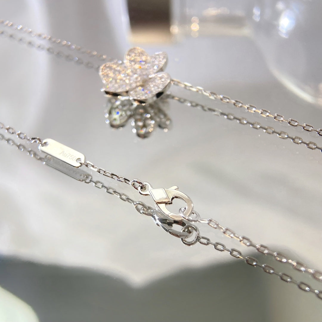[：Polaidi Jewelry]FLOWER DIAMOND NECKLACE