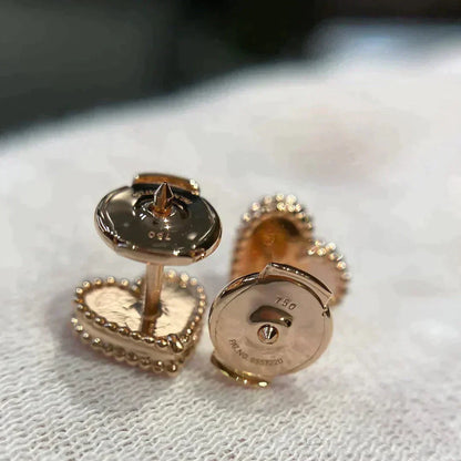 [：Polaidi Jewelry]HEART CARNELIAN STUD EARRINGS