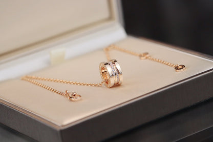 [Polaidi Jewelry]ZERO 1 PINK GOLD DIAMOND NECKLACE