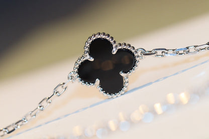 [：Polaidi Jewelry]CLOVER 20 MOTIFS ONYX DIAMOND SILVER