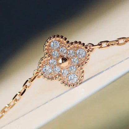 [Polaidi Jewelry]CLOVER 20 MOTIFS MALACHITE DIAMOND NECKLACE