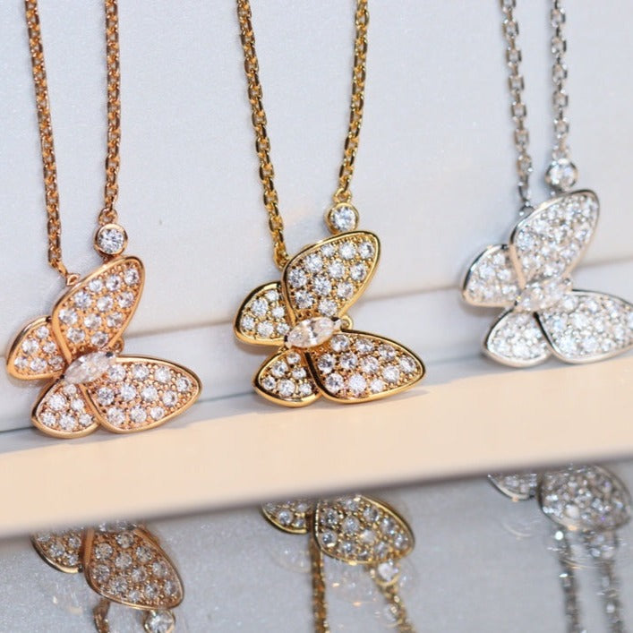 [Polaidi Jewelry]BUTTERFLY DIAMOND NECKLACE