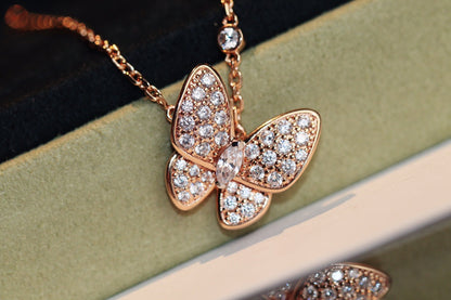 [：Polaidi Jewelry]BUTTERFLY DIAMOND NECKLACE
