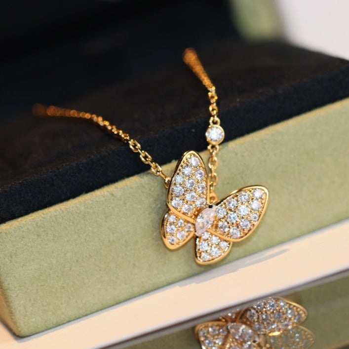 [：Polaidi Jewelry]BUTTERFLY DIAMOND NECKLACE