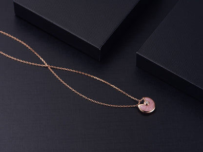 [：Polaidi Jewelry]AMULETTE ROSE GOLD PINK MOP NECKLACE