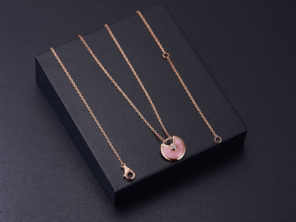 [：Polaidi Jewelry]AMULETTE ROSE GOLD PINK MOP NECKLACE