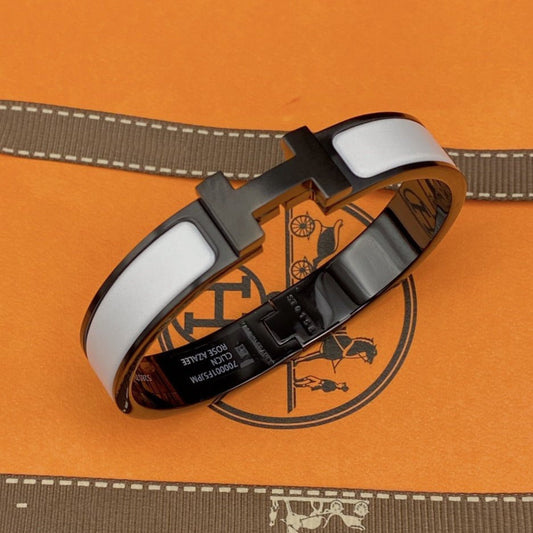 [Polaidi Jewelry]H BRACELET 12MM BLACK WHITE CERAMIC