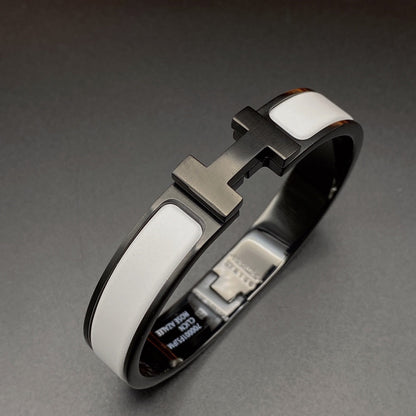 [：Polaidi Jewelry]H BRACELET 12MM BLACK WHITE CERAMIC