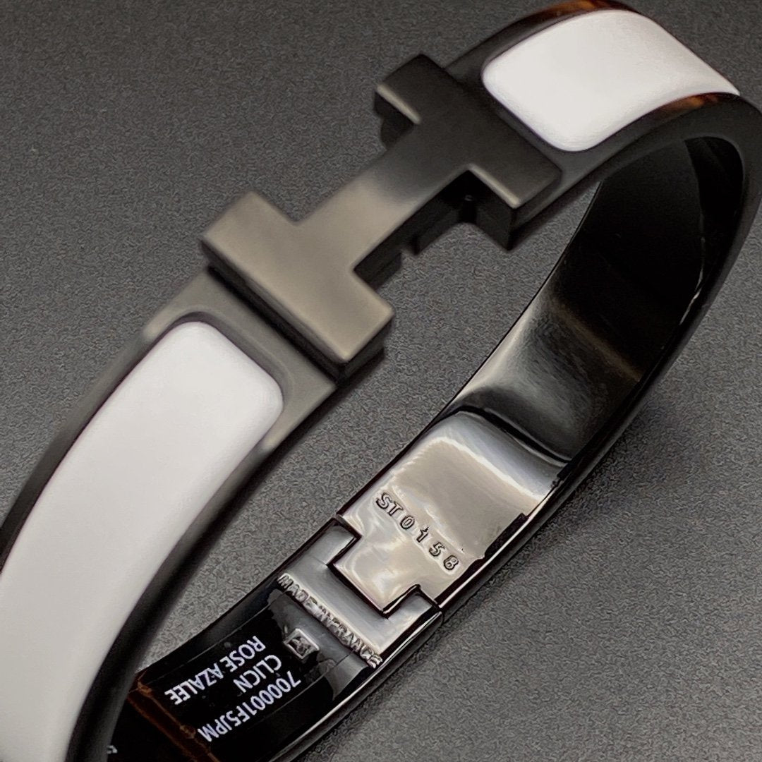 [：Polaidi Jewelry]H BRACELET 12MM BLACK WHITE CERAMIC