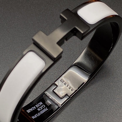 [Polaidi Jewelry]H BRACELET 12MM BLACK WHITE CERAMIC