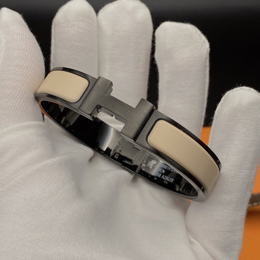 [Polaidi Jewelry]H BRACELET 12MM BLACK BEIGE CERAMIC