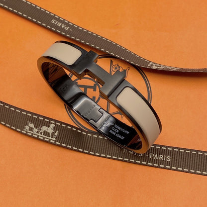 [Polaidi Jewelry]H BRACELET 12MM BLACK BEIGE CERAMIC