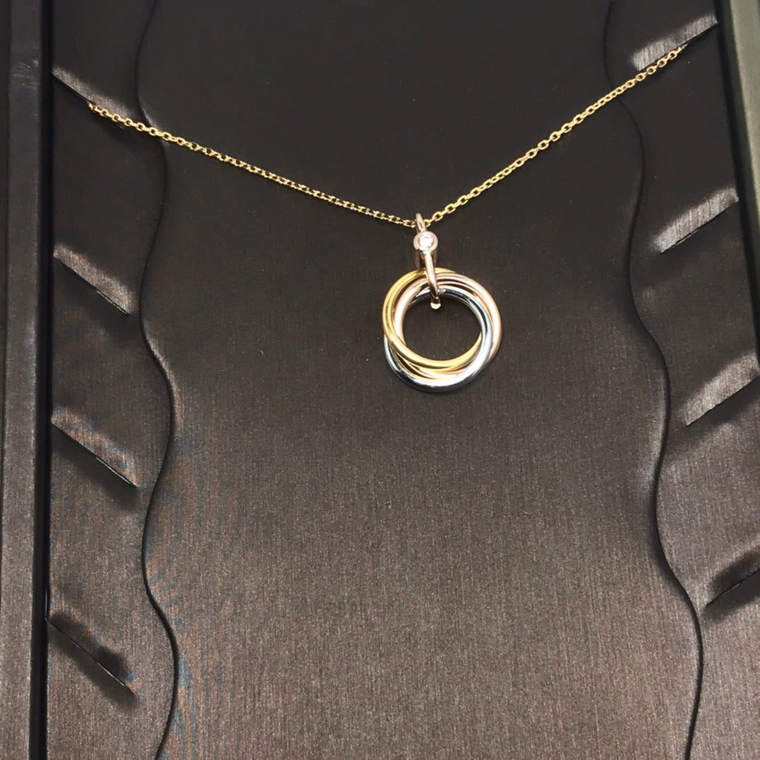 [：Polaidi Jewelry]TRINITY シルバー ゴールド ピンクゴールド ネックレス