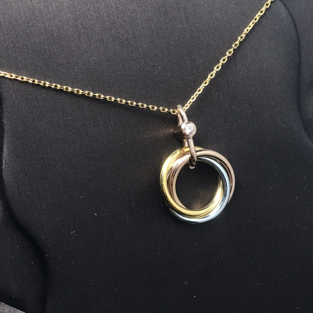 [：Polaidi Jewelry]TRINITY シルバー ゴールド ピンクゴールド ネックレス