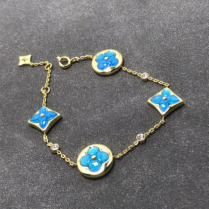 [Polaidi Jewelry]STAR AND SUN TURQUOISE 4 MOTIFS 3 DIAMONDS