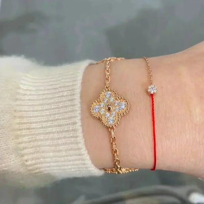 [Polaidi Jewelry] CLOVER 5 MOTIF FULL DIAMOND BRACELET COLLECTION