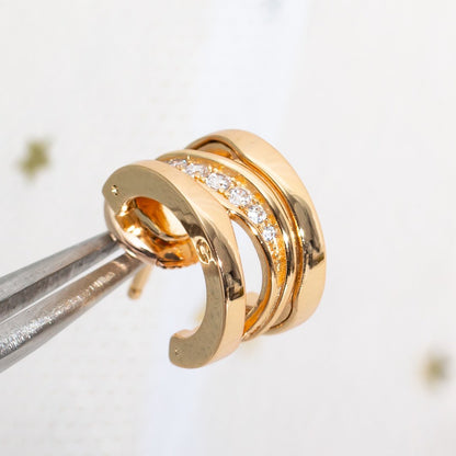 [Polaidi Jewelry]ZERO 1 PINK GOLD DIAMONDS EARRINGS