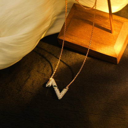 [：Polaidi Jewelry]VOLT SILVER DIAMOND PEDANT NECKLACE
