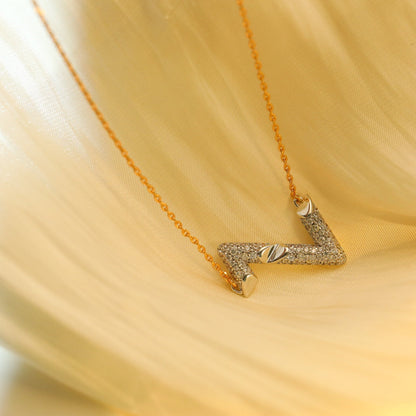 [：Polaidi Jewelry]VOLT SILVER DIAMOND PEDANT NECKLACE