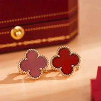 [Polaidi Jewelry ]CLOVER MEDIUM 1 MOTIFS CARNELIAN  EARRINGS