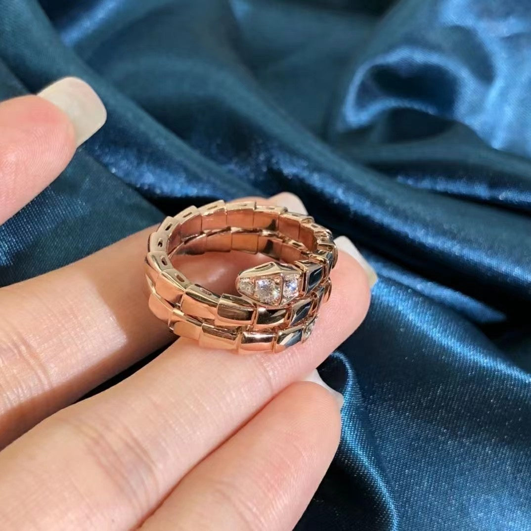 [Polaidi Jewelry]SERPENTS DOUBLE ROW DIAMOND RING