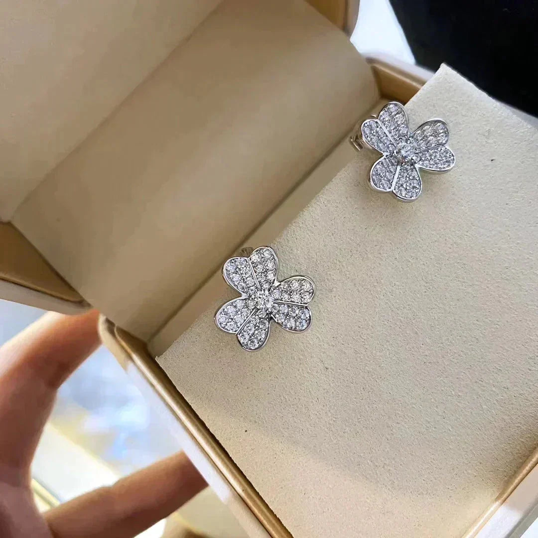 [Polaidi Jewelry]CLOVER COMOS DIAMOND EARRINGS SILVER