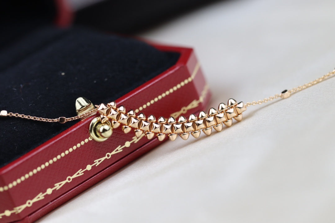 [Polaidi Jewelry]CLASH PINK GOLD NECKLACE